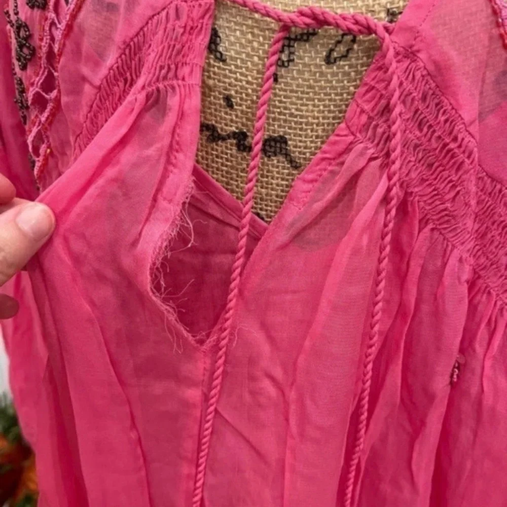 Free People Neon Moon Mini Raspberry Pink Sequin Dress Size XS NWT